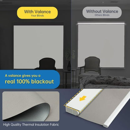 DENFOON Motorized Blinds with Remote,Thermal Electric Blinds【Solar Panel】,Customizable Automatic Roller Shades, Blackout Remote Control Blinds for Windows Upgrade to Smart Blinds, Gray,34" W x 72" H