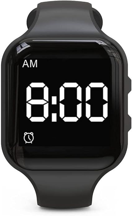 Vibrating Alarm Watch Water Resistant Wake Up Wristband Silent Medical Reminder Watch - with Timer and 15 Daily Alarms