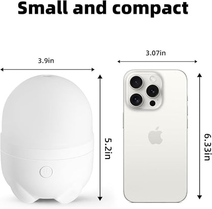 150ML Cordless Battery Powered Essential Oil Diffuser, 7 Hours Run Time,Mini Portable Rechargeable Diffuser with 7 LED Color Changing Lights (White)