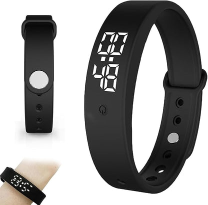 Vibrating Alarm Wristband Deaf People Watch Band Fit Sleeps Rise Silent Shock Clock Bracelet Bands for Heavy Sleepers Wearable Wrist Band That Won't Wake Partner Vibration Bed Shaker