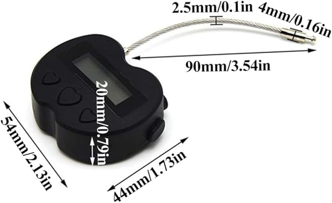 Metal Timer Lock,Electronic Time Padlock,LCD Display Time Lock,USB Rechargeable Timer Lock Behavioral Habit Aid