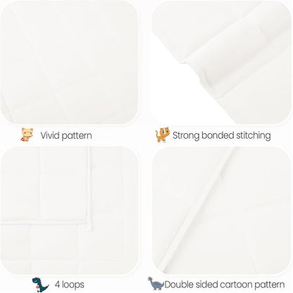 HOSUKKO Weighted Blanket - 7 lbs White Heavy Blanket - Breathable Blanket(41 * 60 inches, 7 lbs)