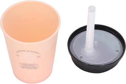 Portable Mini Humidifier, 300ml Car Humidifier Coffee Cup Low Noise Auto Off Lightweight Space Saving Travel Small USB Desk Humidifier for Car Bedroom and Office (Pink)