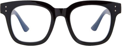 Madison Avenue Blue Light Blocking Glasses Oversized Fashion Blue Light Blocker for Women Anti Eyestrain & UV Protection Computer Eyeglasses (Black)