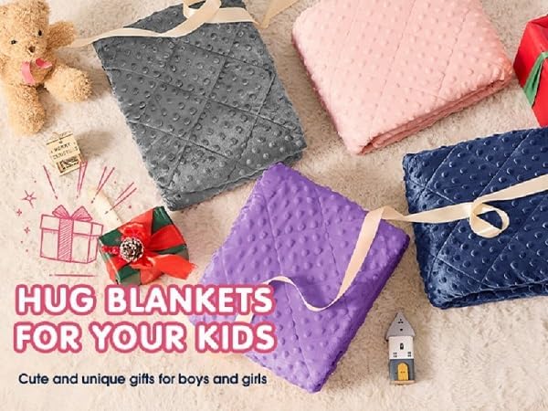 yescool Purple Weighted Blanket 5 Pounds, Blanket Gifts for Girls, Small Weighted Throw Blankets Washable Heavy Blankets, Winter Weighted Comforter for 40-70lbs, 36 * 48in