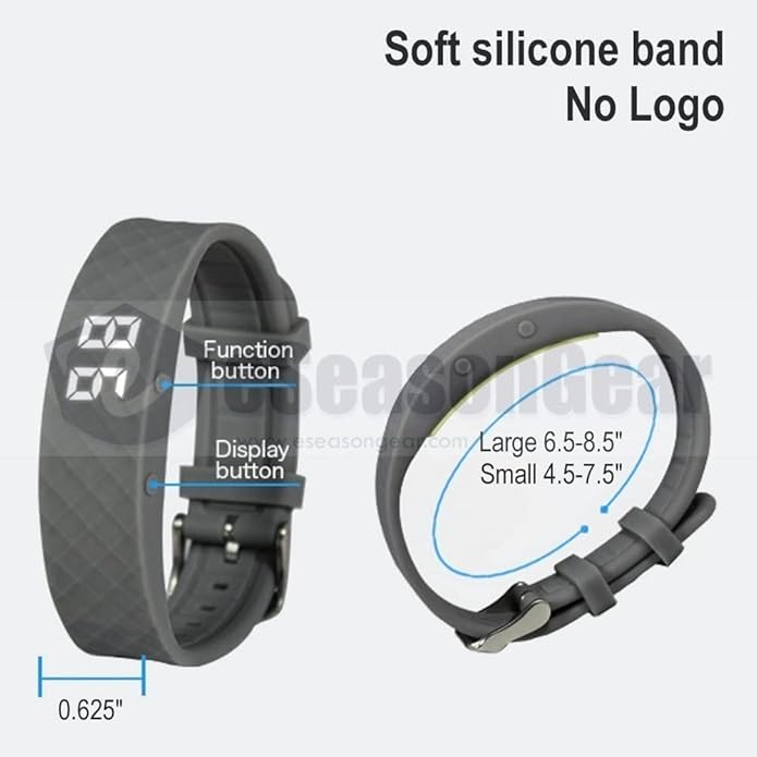 VB80 12 Alarm Vibrating Watch, Silent Vibration Shake Wake ADHD Medication Reminder