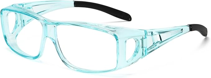 Fit Over Glasses Blue Light Blocking and Night Vision Driving Glasses for Men Women Wrap Around Goggles Eyewear PT2006