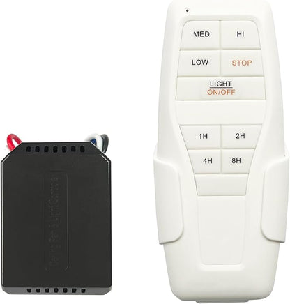 Ceiling Fan Remote Control Kit, Small Size and Universal Fan Remote, Speed, Timing and Light 3 in 1 Wireless Control, Compatible with Hunter and Others, YukiHalu