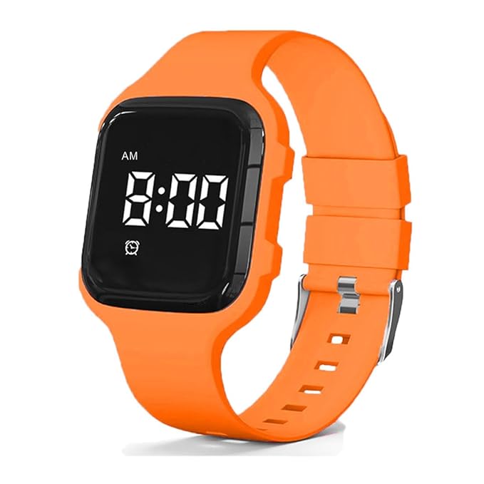 Vibrating Alarm Watch, Potty Training Watch Waterproof Medical Reminder Watch with Timer (Orange)