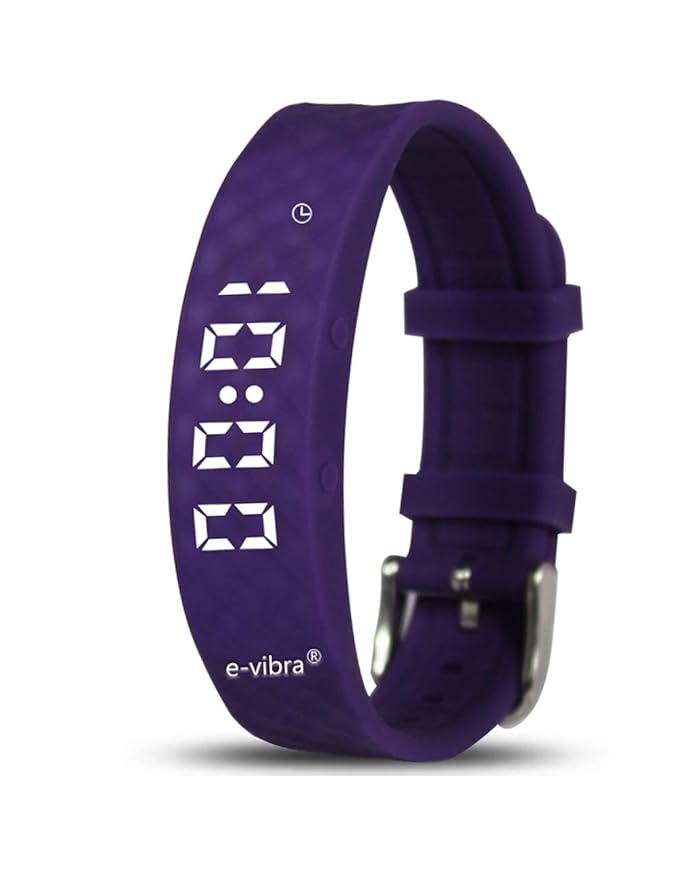 Potty Training Watch - Rechargeable Silent Vibrating Watch - Medical Reminder Wristband - with Timer and 15 Daily Alarms (Purple)