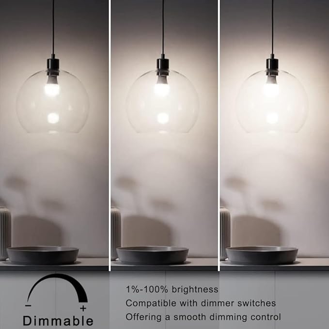 Full Spectrum Light Bulb, 5000K Natural Sunlight Bulb for Home, Dimmable LED Light Bulbs, 11W Equivalent 100W, A19 E26, Boosts Mood & Energy, 3 Pack