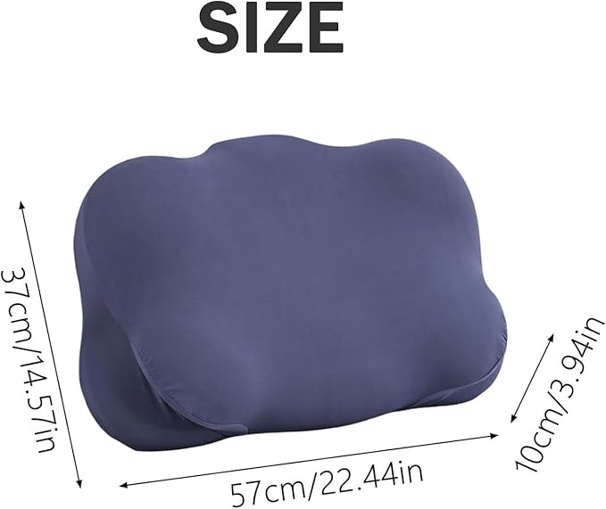 Cloud Neck Pillow, Cloud Pillow, Ergonomic Memory Foam Pillows, Adjustable Cervical Neck Support Pillow with Breathable Pillowcase for Side Back Stomach Sleepers (Dark Blue)