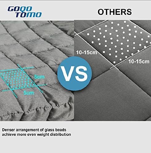 GOQOTOMO Electric Heated and Weighted 2 in1 Blanket — Flannel Material with Premium Glass Beads, with 12 Heat Levels, 8 Timer (Grey Tie dye, 15lb 48''x72'')-H72