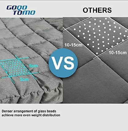 GOQOTOMO Electric Heated and Weighted 2 in1 Blanket — Flannel Material with Premium Glass Beads, with 12 Heat Levels, 8 Timer (Grey Tie dye, 15lb 48''x72'')-H72