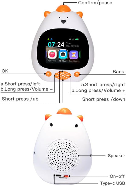 AI Voice-Controlled Smart Kids Alarm Clock, Sleep Trainer, ok to Wake Clock, Kids Clocks for Kids bedrooms, White Noise Sound Machine Timer Cool Stuff Robot Toys for Boys and Girls
