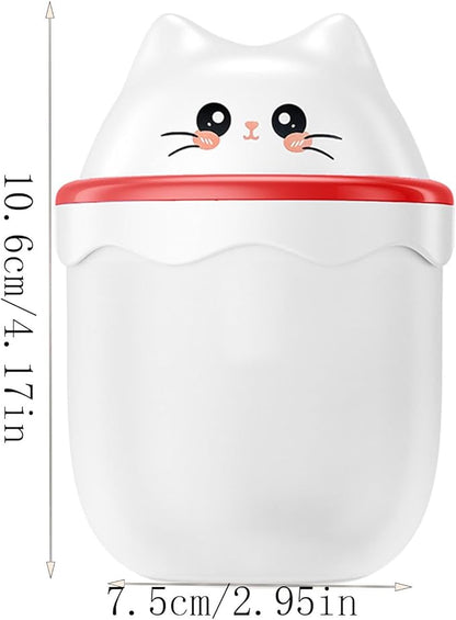 Cute Cat Shape Humidifier,Mini Humidifier, USB Personal Desktop Humidifier for Car, Plants, Office Room, Bedroom, 2 Mist Modes, 2 LED Colors,Auto Shutoff, Quiet