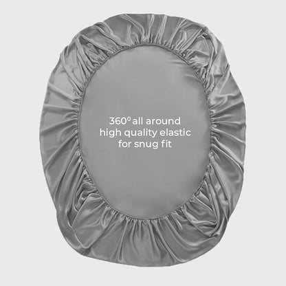LINENWALAS Fitted Sheet Only Viscose Derived from Bamboo, Bottom Sheet for Queen Size Bed – 16” Deep Pocket, All Around Snug Fit – Cooling, Breathable, Soft, Hypoallergenic (Light Grey, Queen)