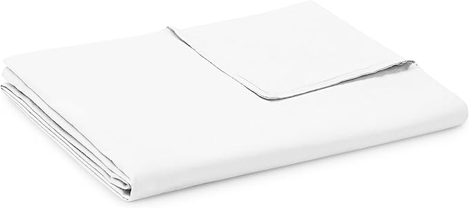 YnM Cotton Duvet Cover for Weighted Blankets (White, 36''x48'')