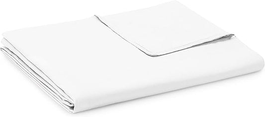 YnM Cotton Duvet Cover for Weighted Blankets (White, 36''x48'')