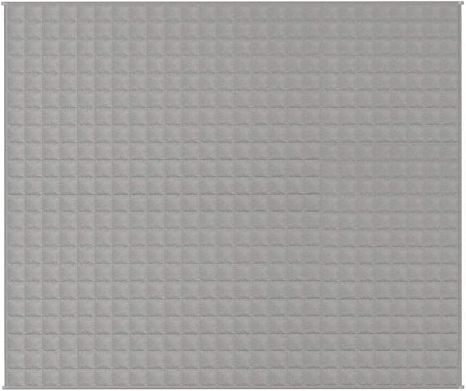 Large Grey Weighted Blanket Rectangular 86.6 x 102.4 in, Heavy Cotton Quilted Design for Even Weight Distribution, Hypoallergenic Breathable Fabric for Stress Relief