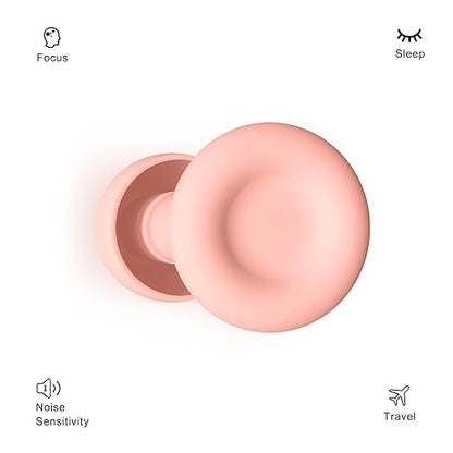 Ear Plugs for Sleeping Noise Reduction Reuseable, Concerts, Focus, Travel, Work, High Fidelity – 7 Pairs Eartips – Flexible Soft – Touch – NRR of 24 and 27 dB Noise Cancelling (Pink)