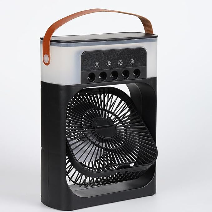 Handheld Misting Fan - Personal Air Cooler, Spray Humidifier, Portable Cooling Fan for Makeup, Summer, Outdoors, Travel, Beach, Use with USB Charger or Power Bank(not included)