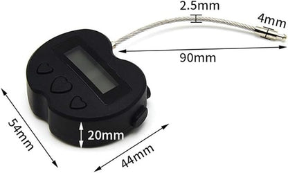 Time Lock LCD Display Time Lock Multi-Function Electronic Timer, USB Rechargeable Timer Padlock (Black)