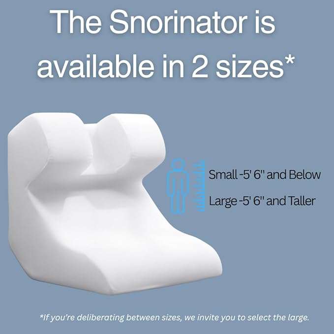 Snorinator Pillow, Also for Reflux, Post-Op, Vertigo, Wrinkle Reducer, Prego/Nursing As Seen on Shark Tank (Small, Pillow Only)