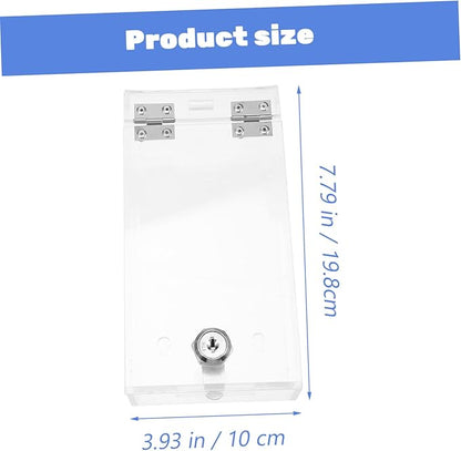 STOBOK Cell Phone Lock Box Mobile Phone Storage Box with 2 Keys Transparent Phone Locker Case Self-Control Smartphone Holder Portable Phone Time Lock Jail Box