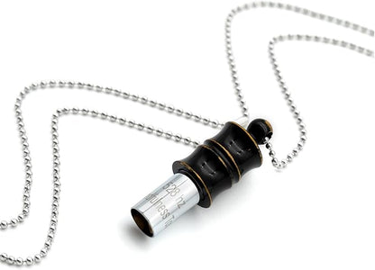 528Hz Breathing Meditation Necklace - Anxiety Relief Whistle, Stress Reduction & Mindfulness Tool for Focus, Calm Breathing - Bronze Bamboo Whistle