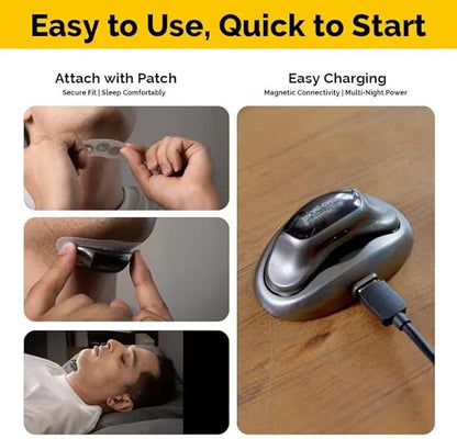 YA4600 Upgraded Smart Throat Anti Snoring Device, Snore Stopper Effective Snoring Solutions Snore Reduction Sleep Aids with APP Records and Analyzes Sleep Datas