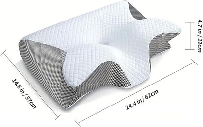 Pillow Hospitality Collection, Pillows - Premium Neck & Posture Support, Ergonomic Memory Foam Cervical Neck Pillow for Sleeping, for Back Stomach Side Sleeper (Black)