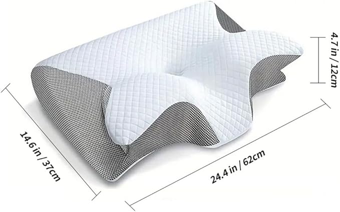 Pillow Hospitality Collection, Pillows - Premium Neck & Posture Support, Ergonomic Memory Foam Cervical Neck Pillow for Sleeping, for Back Stomach Side Sleeper (White)