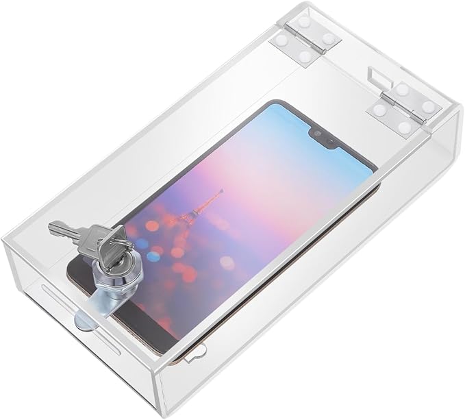 STOBOK Phone Lock Box Portable Jail with 2 Keys Brick Phone Blocker for Self-Control Suitable for Kids,Students, Adults Focus Back