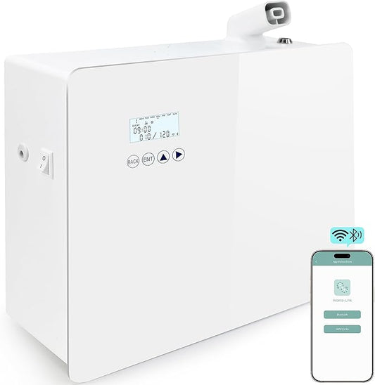 2026 𝐔𝐩𝐠𝐫𝐚𝐝𝐞𝐝 𝟓𝟎𝟎𝟎 𝐒𝐪.𝐅𝐭 1000ml Capacity HVAC Waterlesss Essential Oil Diffuser with Wi-Fi Control, Whole House Smart Scent Air Machine, Cold Air Tech for Whole Home, Hotel, Party