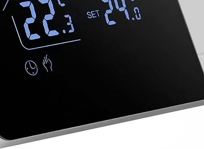 Smart Home Thermostat – WiFi Heat and Cooling Controller, Voice and App Operated, Touch Panel Display | TemperaturesRegulator for Indoor Living, Bedroom, Bathroom, Room Climate Control, Energy Saving