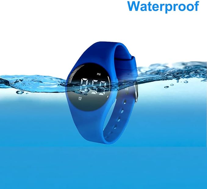 Vibrating Alarm Watch, Water Resistant Potty Training Wristband Rechargeable Medical Reminder Watch with Timer and 15 Daily Alarms (Grey)
