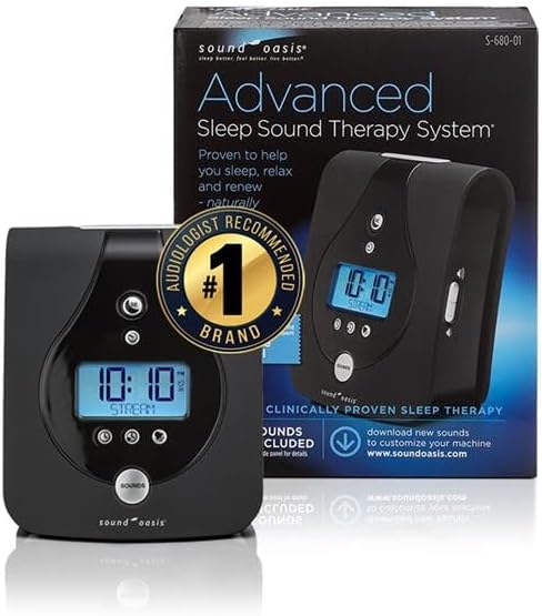 Sound Oasis Advanced Sleep Sound Machine, 24 Dr Developed Non-looping Relax, Sleep, Nature, Music Sounds - Delta, Alpha, Beta Brainwaves to Fall & Stay Asleep, Alarm with Chime, Auto-Off Sleep Timer