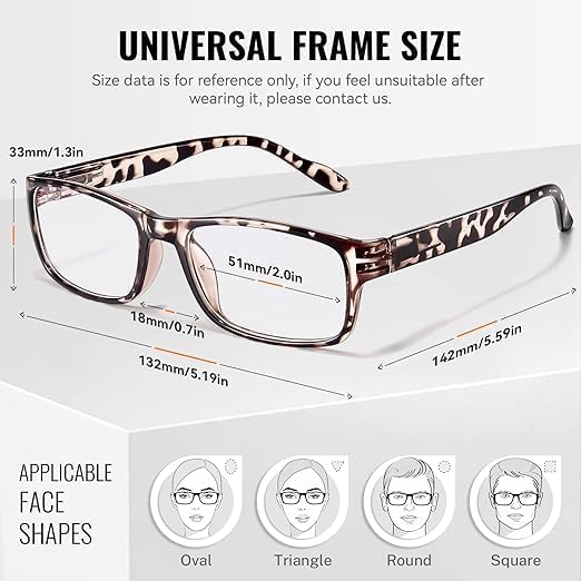 Gaoye Reading Glasses Men/Women, Eyeglasses, Blue Light Readers for Men/Women, Computer Eye Glasses, Cheaters
