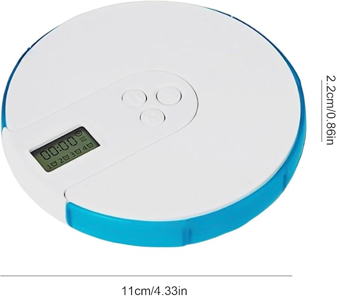 Pill Dispenser With Alarm: Smart Pill Dispenser Reminder, Automatic Pill Dispenser Elderly, Pill Box With Alarm, Up To 4 Alarms Day, T Organizer