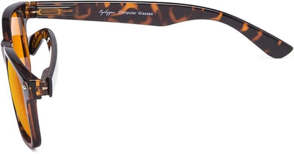 Eyekepper Blue Blocking Amber Glasses for Sleep-Nighttime Eyewear-Special Orange Tinted Glasses for Women Men (Tortoise, +0.00)