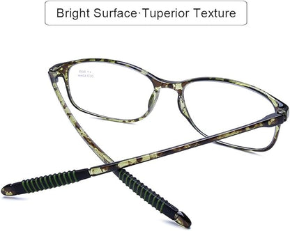DOOViC Computer Reading Glasses 4 Pack Blue Light Blocking Glasses Anti Eyestrain Flexible Lightweight Readers for Women Men
