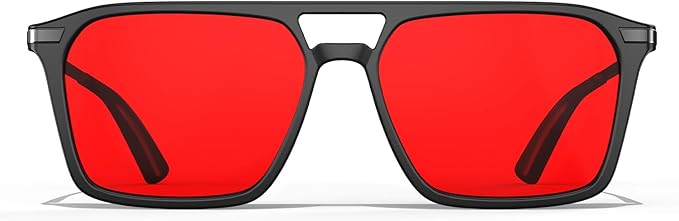 Goiteia Orange Blue Light Blocking Glasses-Retro 70s Blue Light Glasses for Men Women, Easier Sleep and Migraine Relief