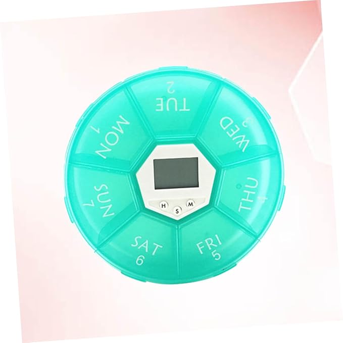 Portable Medicine Box Compartments Alarm Clock Reminder for Daily Medication Pill Dispenser for Travel Pill Organizer First Aid Box