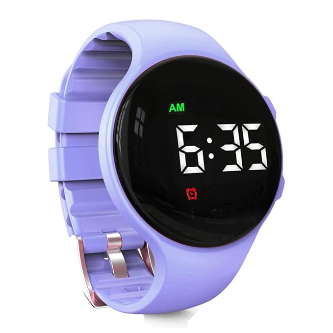 Vibrating Alarm Reminder Watch Silent Wake Up Watch - with Multi Alarms and Lock (Purple)