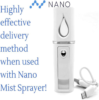 Maxx H2O Nano Mist Sprayer – Portable USB-C Rechargeable Nano Anion Atomizing Humidifier for Skincare, Bedroom & Travel | Mini Handheld Nano Atomizing Humidifier with 20ml Capacity