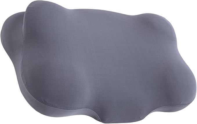 Cloud Pillow Ergonomic Memory Foam Cervical Neck Support Pillow, Adjustable Dual-Loft Hypoallergenic Breathable Pillowcase for Side Back Stomach Sleepers (Gray)