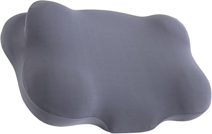Cloud Pillow Ergonomic Memory Foam Cervical Neck Support Pillow, Adjustable Dual-Loft Hypoallergenic Breathable Pillowcase for Side Back Stomach Sleepers (Gray)