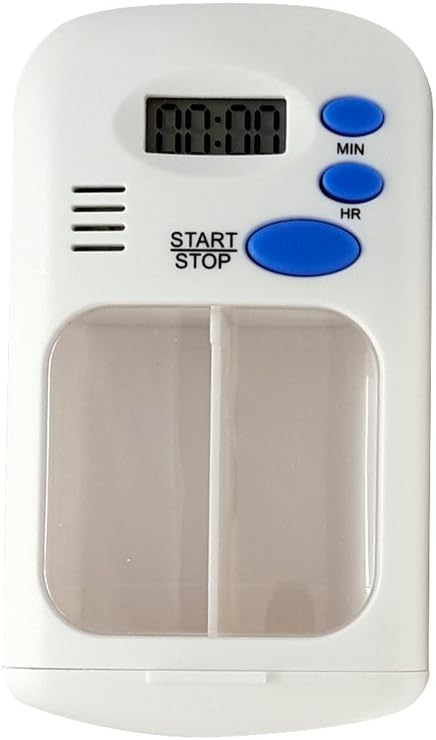 Divided Drawer Medication Pill Box Case with Timer Alarm and Bonus Medical Alert Card (1)