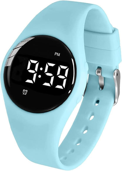 Vibrating Alarm Watch, Water Resistant Potty Training Wristband Rechargeable Medical Reminder Watch with Timer and 15 Daily Alarms (Mint)